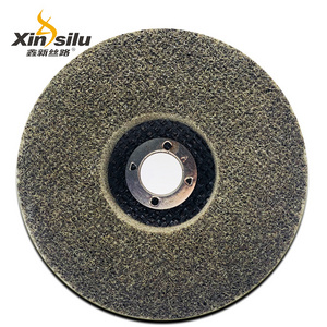 4 By 5/8 Non Woven Unitized Abrasive Polishing Disc For Metal Nylon Fiber Stainless Steel Grinding Disc