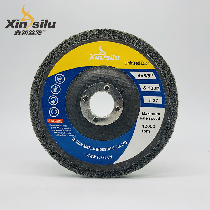 4 By 5/8 Non Woven Unitized Abrasive Polishing Disc For Metal Nylon Fiber Stainless Steel Grinding Disc