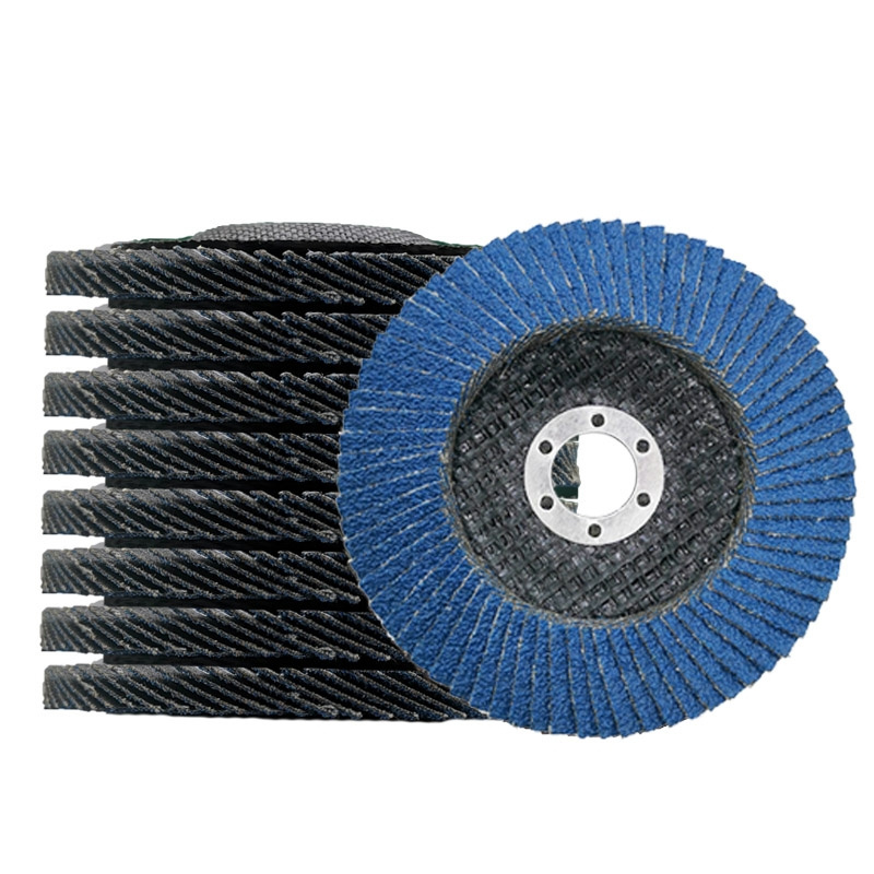 XINSILU 4.5 Inch Premium high density blue abrasive tools mesh cover flexible flap disc grinding wheel