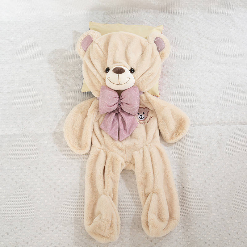 Factory Wholesale Soft Teddy Bear Customized Giant  Colorful Plush Pillow Unstuffed Teddy Bear Promotional Plush Toy Skins