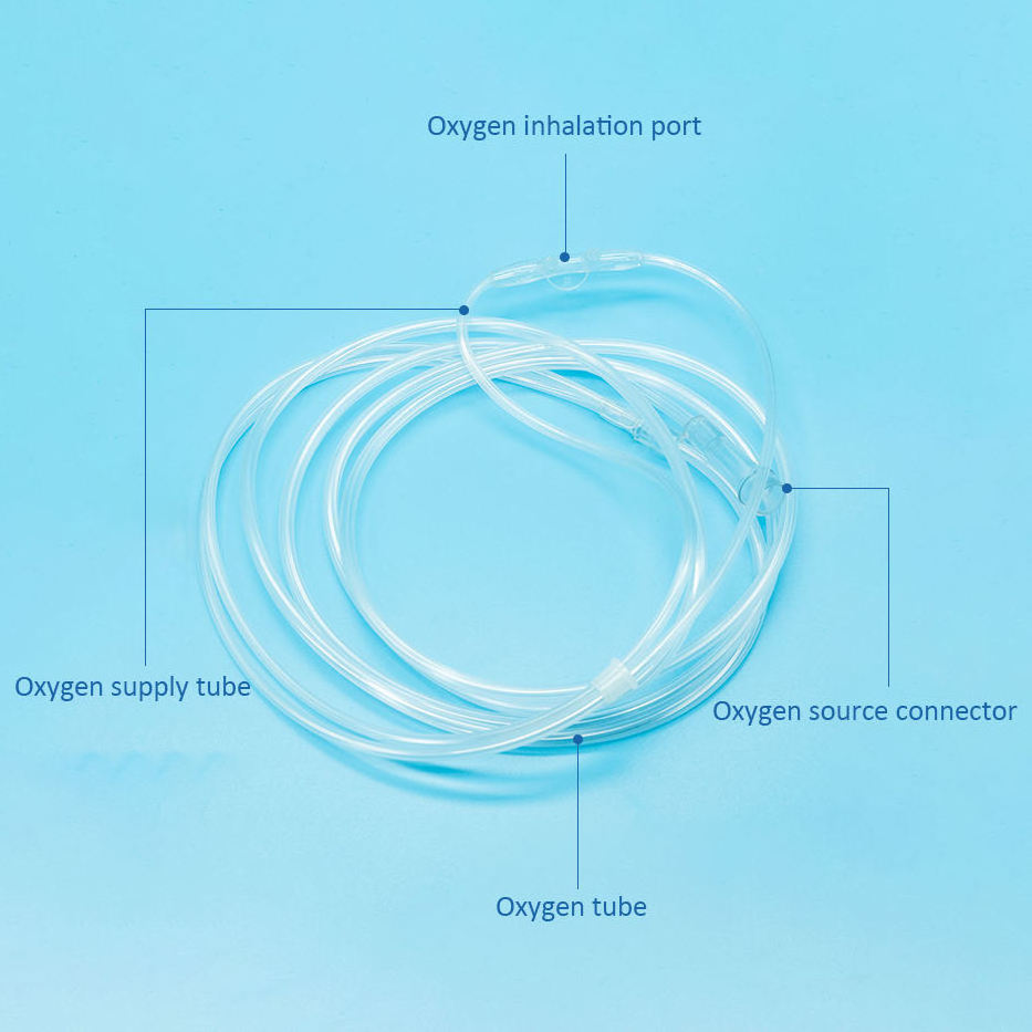 Medical Use Accessories Transparent Pvc Adult Manufacture Double Nasal Obstruction Soft Supply Oxygen Production Oxygen Tube