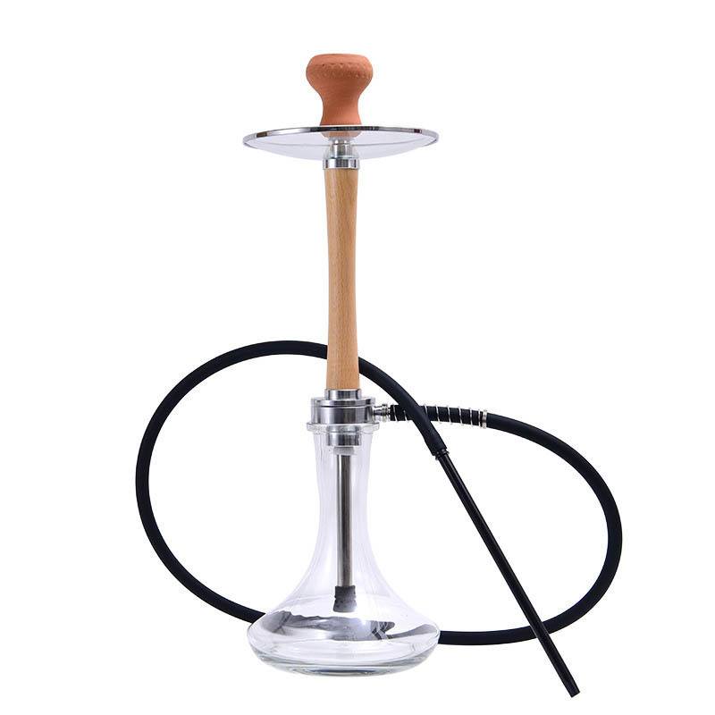 Custom Logo Could Mini Double Premium Modern Wood Aluminum Alloy Shisha Silicon Hose Large Chicha Base Hookah