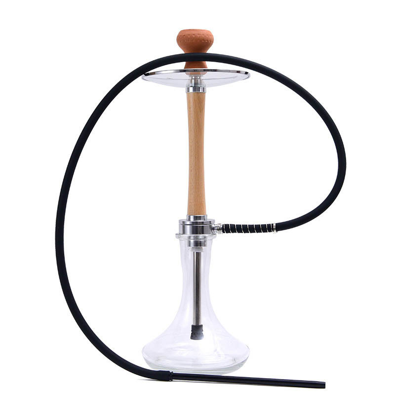 Custom Logo Could Mini Double Premium Modern Wood Aluminum Alloy Shisha Silicon Hose Large Chicha Base Hookah