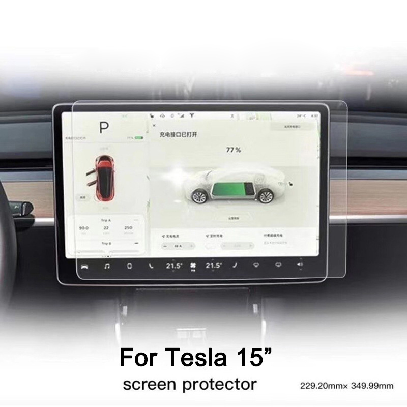 Car Navigation Screen Protector 9H Hardness Tempered Glass for Tesla Model 3 Y X S Center Control Touch Screen Protector