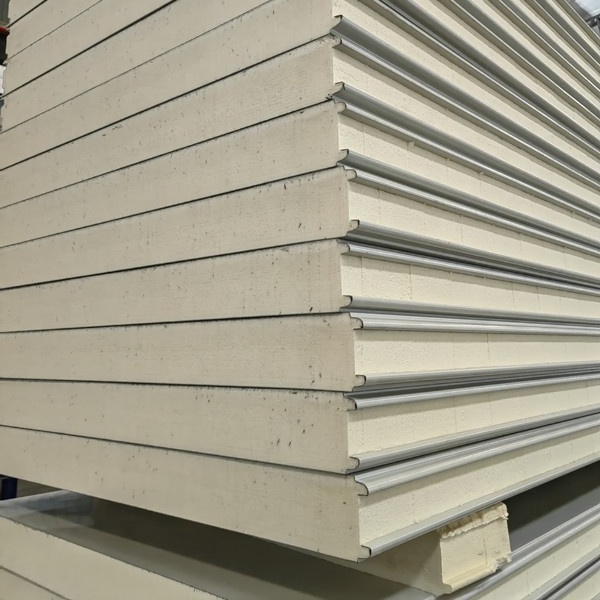 100mm Insulated Metal PU Roof Panel Poliuretan Polyurethane Sandwich Panel Cold Room Pir Wall Panel