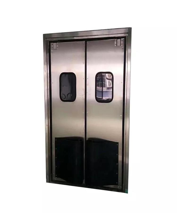 Industrial SUS304 Collision Free Door Stainless Steel Auto single double Swing Free Door for Workshop Supermarket