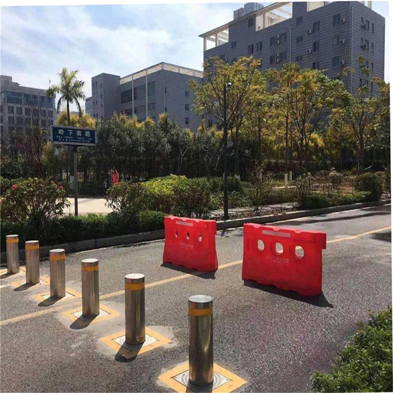 automatic bollards 2020 hot sale Automatic electrical rising bollard with led light parking safety hydraulic bollard