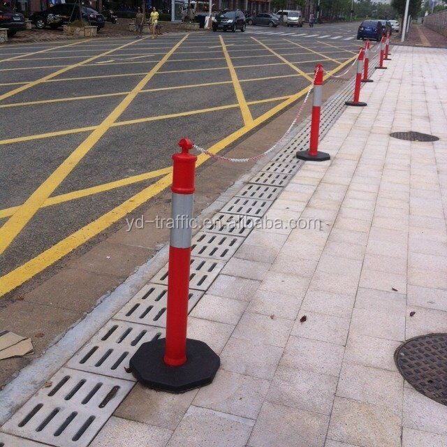 pu flexible post 120 cm warning post flexible with rubber base 80 cm parking post