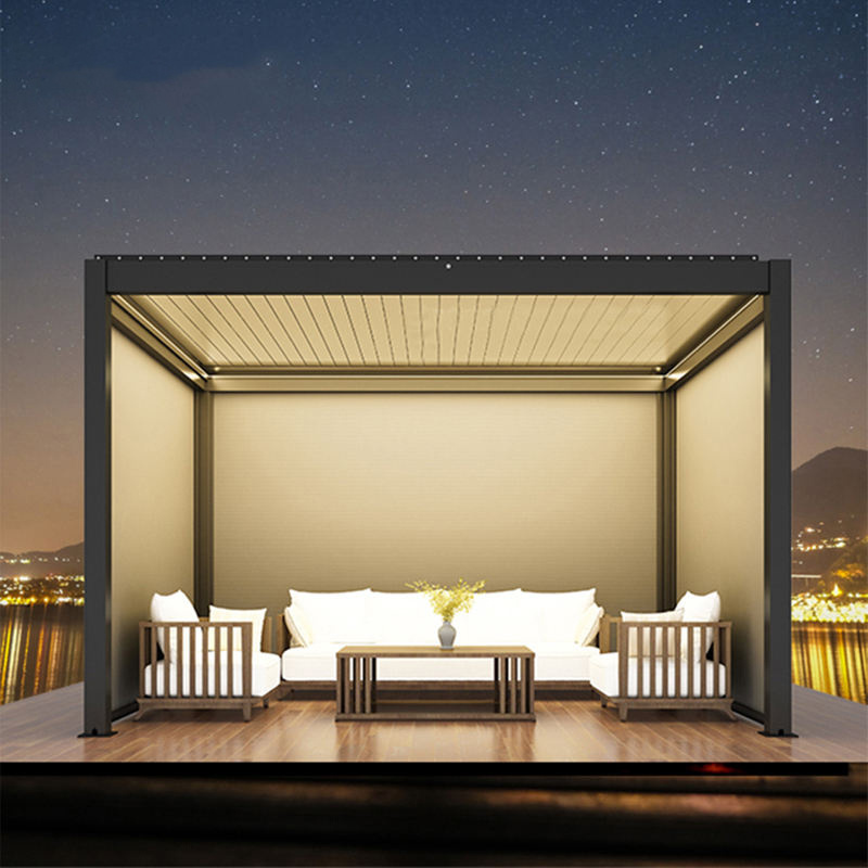 Best-selling outdoor patio gazebos Electric shutters aluminum alloy smart gazebos