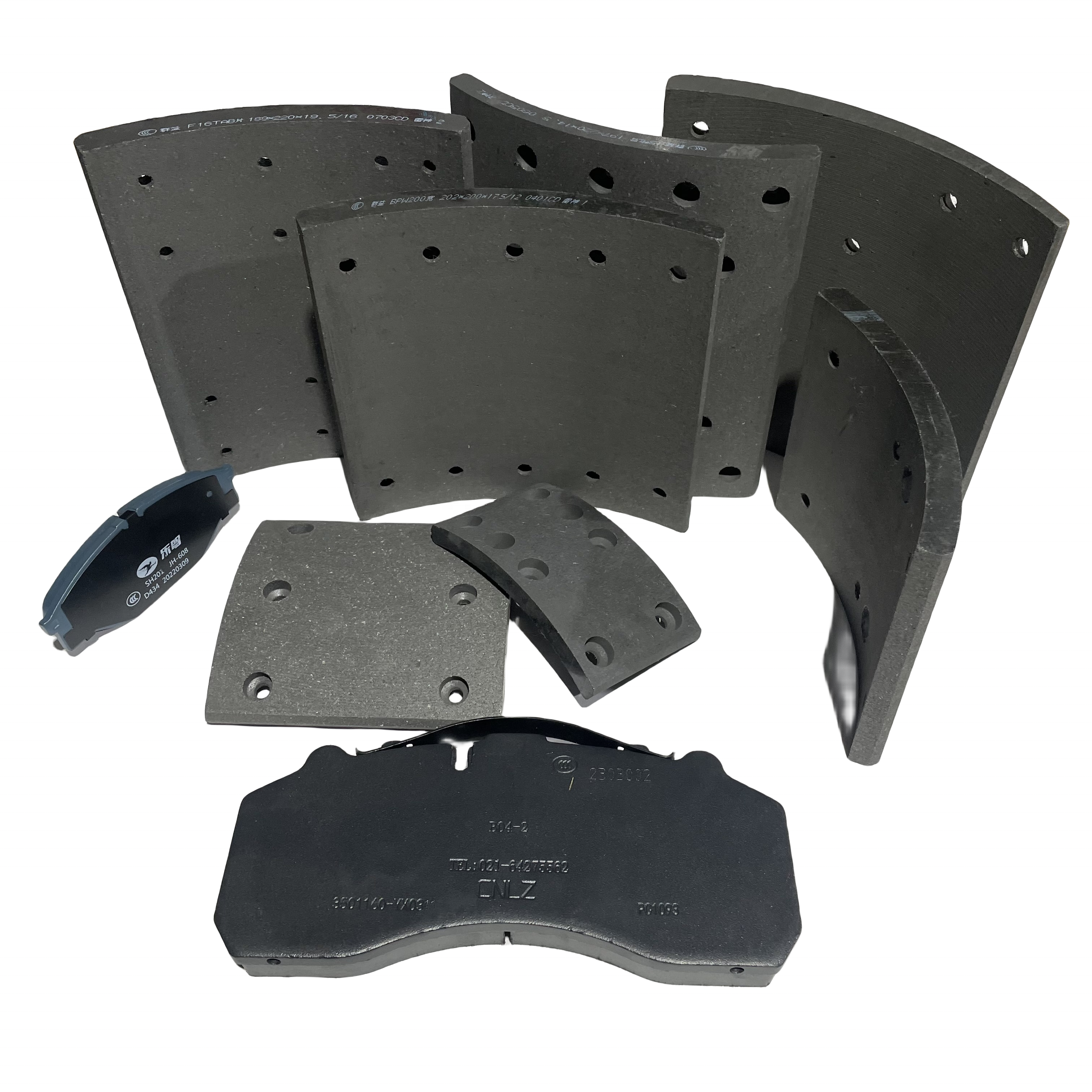 Customization acceptable 19487 19495 brake pads heavy truck crane brake lining truck brake pad