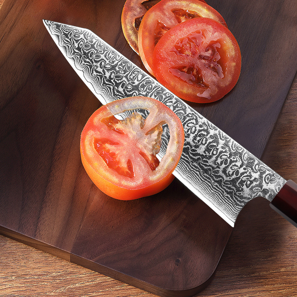 Carbon Fiber Handle VG10 Damascus Steel Kiritsuke Chef Knife