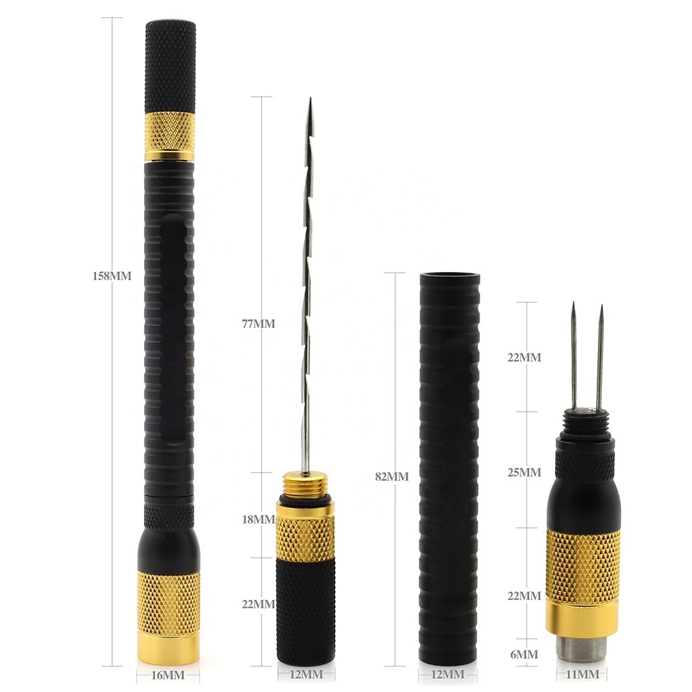 4-in-1 Multifunctional Cigar Needle Drill Tool Twin Nubbers Cigar Puncher Cigar Draw Tools