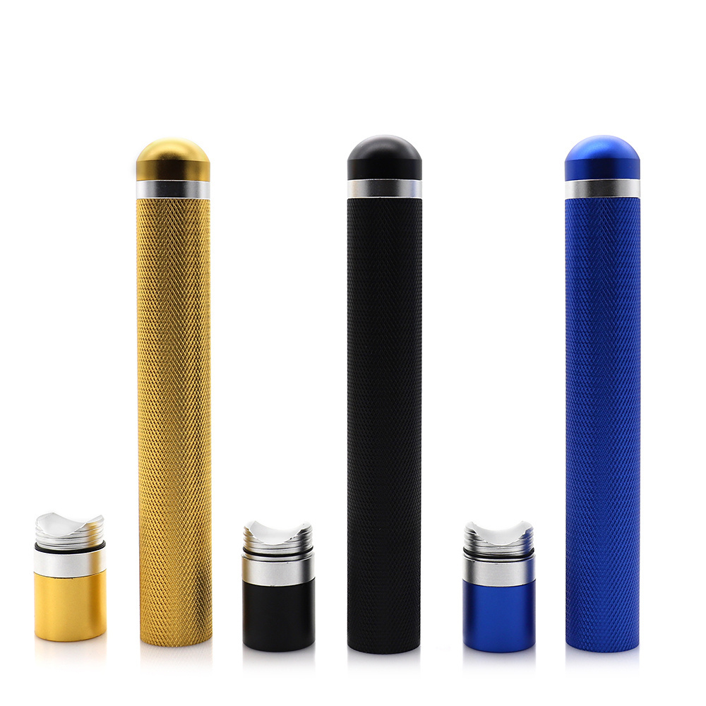 Wholesale Aluminium Alloy Cigar Case Tube Portable Travel Cigar Humidor Holder For Cigar Accessories