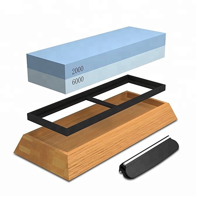 Premium knife sharpening stone 2 side grit 2000/6000 sharpener stone