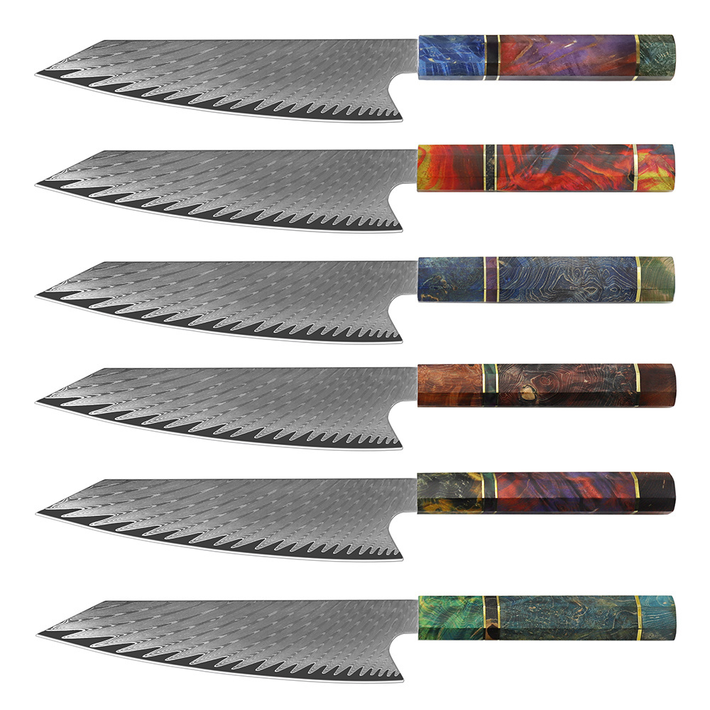 8 Inch Japanese 67 Layer Damascus Steel Chef kiritsuke Knife With Stable Wood Handle