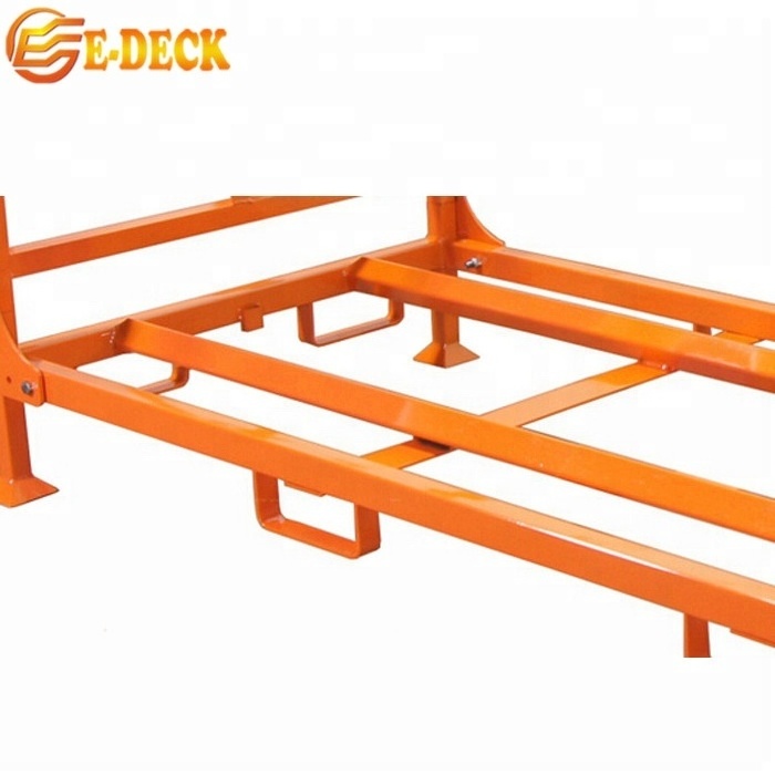 Customized powder coated european standard stacking large scale spare tire storage pallet truck steel pipe racks