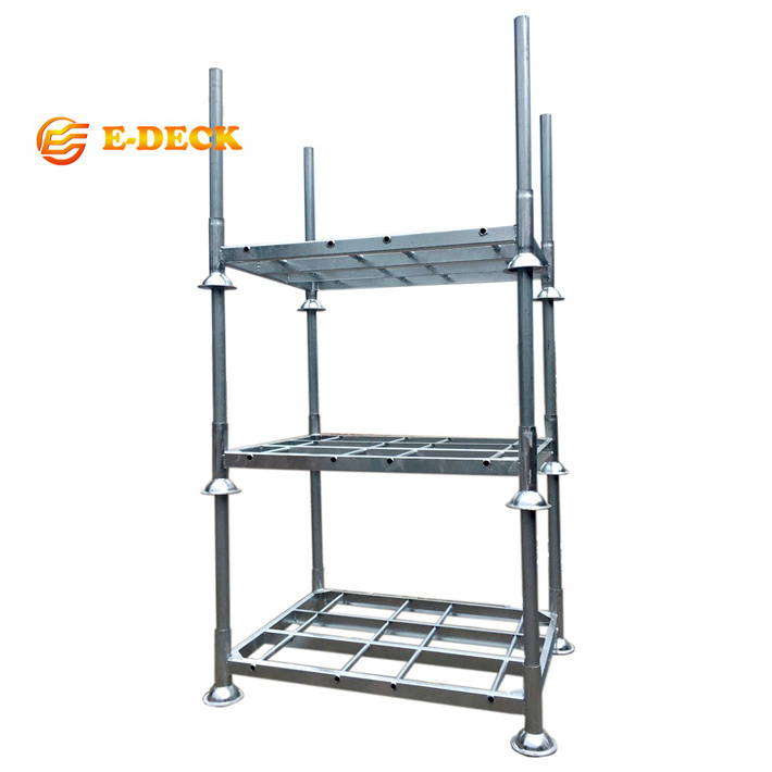 Heavy Duty Vertical Storage Stacking Racks For Warehouse Pallet Storage Equipment