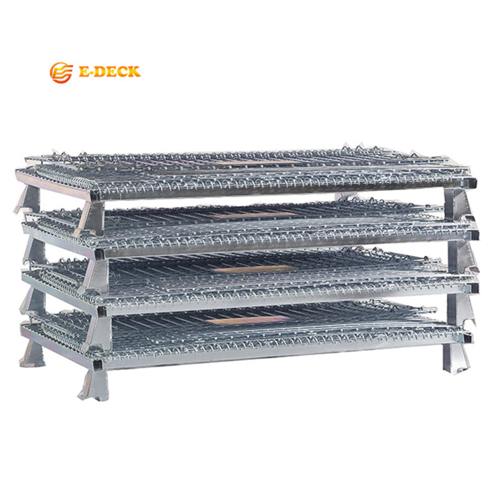 Factory direct wire mesh lockable zinc galvanized foldable movable metal firewood cage