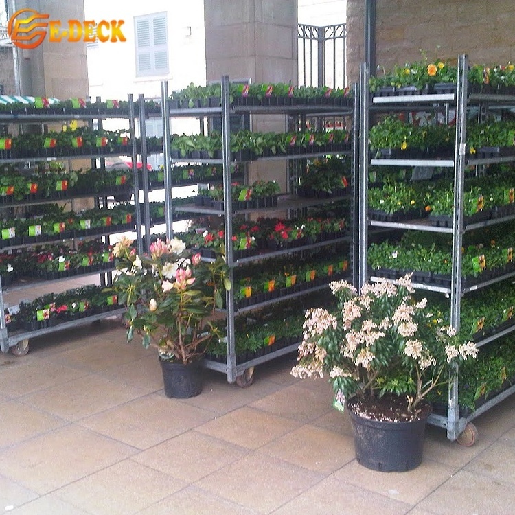 Hot Dip Galvanized Steel Garden Centre Dutch Danish Plant CC Trolley For Sale Flowers