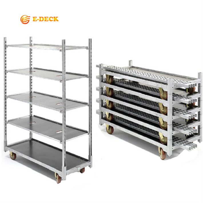 E-deck Plant Cart Garden Flower Transportation Nursery Plant Carriers Cc Container Trolley Carts