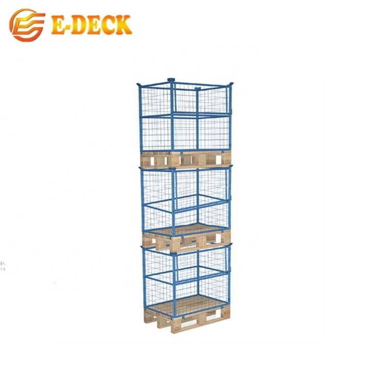 Best-selling Stackable Steel Storage Customized European Galvanized Bottomless Welded Gitterbox Wire Mesh Cage