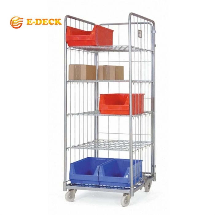 Latest Technology Oem Multi Layer Logistic Warehouse Doorless Cage Trolley