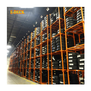 72"x72" Heavy Duty Warehouse Demountable Stacking Steel Iron Folding Truck Tyre Racking Tire Storage Pallet Racks