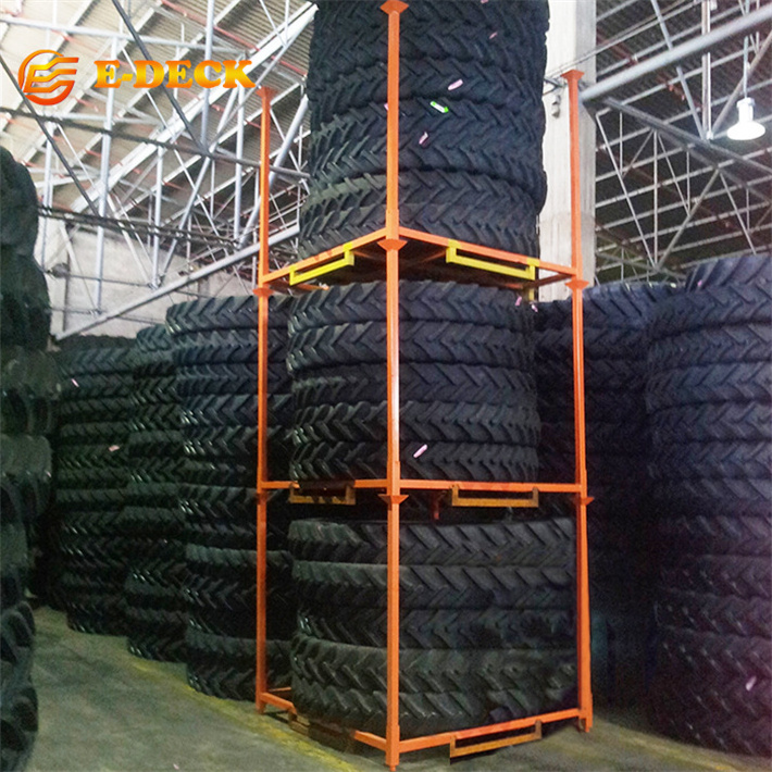 60x60 powder coated hot sale textile storage stacking warehouse pallet rack for tire storage