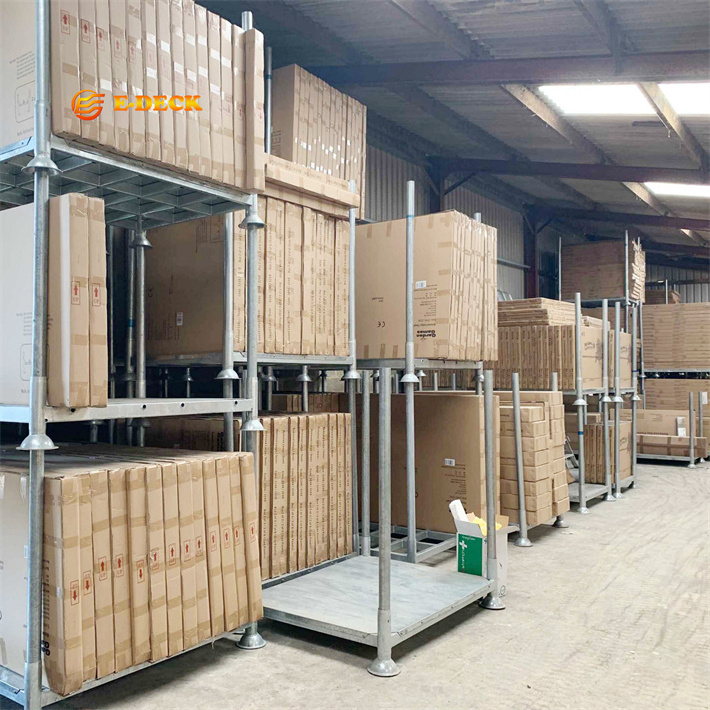 Demountable customized steel heavy duty stacking storage stack racks for warehouse