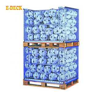 Hot Dip Zinc Steel Stacking Wire Mesh Cages Pallet With Wooden Pallet