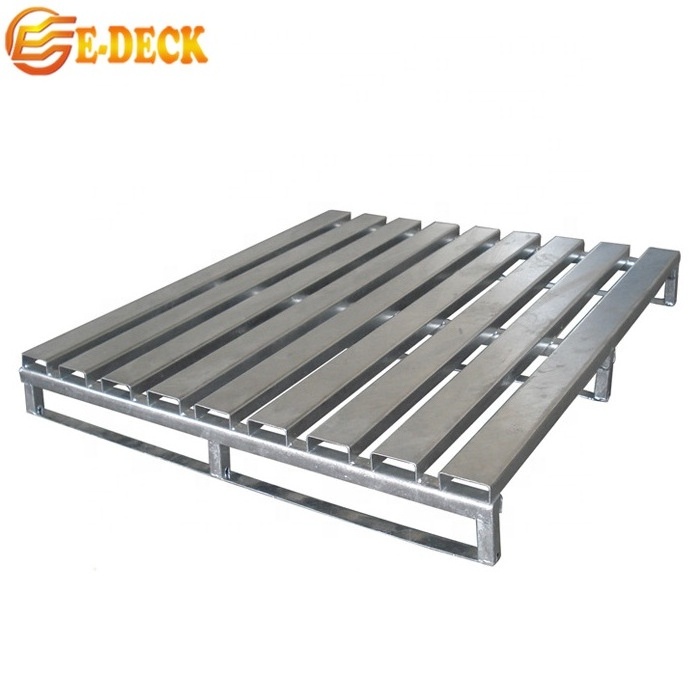 Custom euro zinc industrial warehouse storage 4-way entry stacking durable steel metal pallets for sale