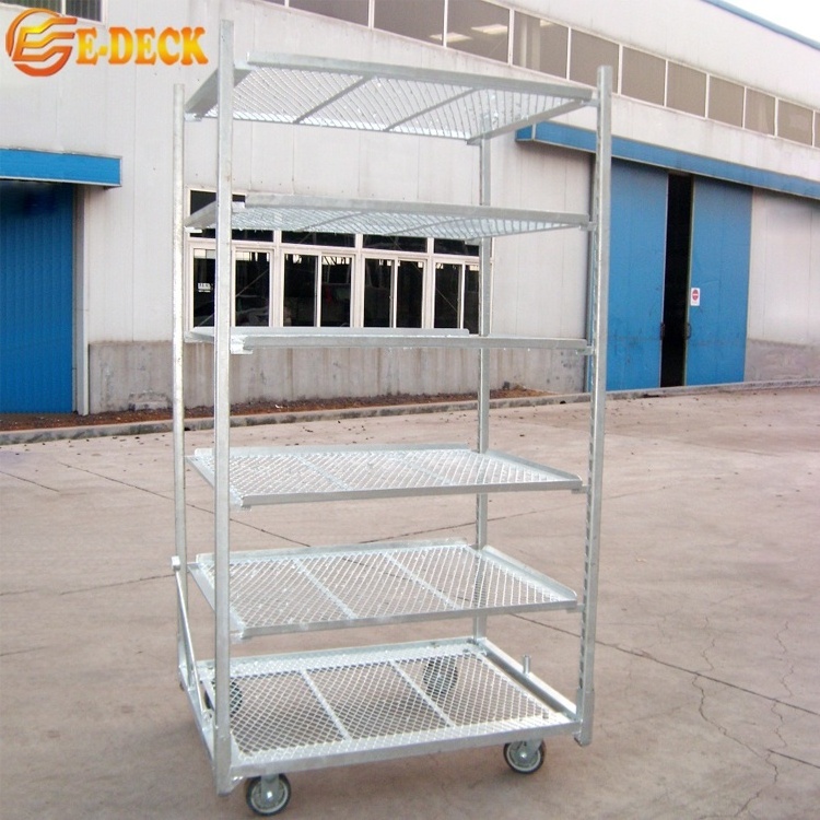 Hot Dip Galvanized Steel Garden Centre Dutch Danish Plant CC Trolley For Sale Flowers