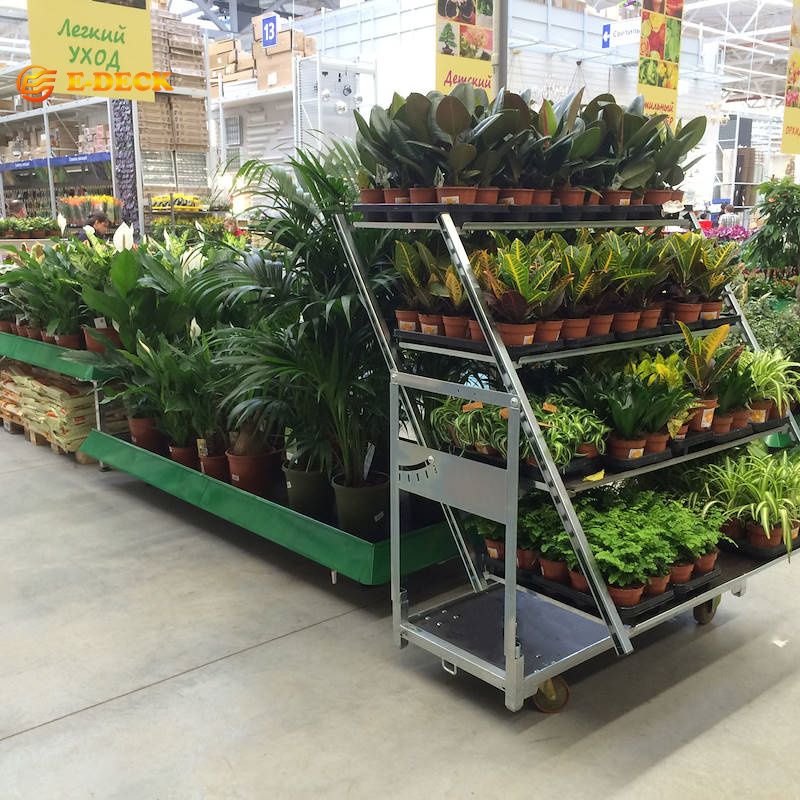 Dutch flower trolley cart for cuttings growing