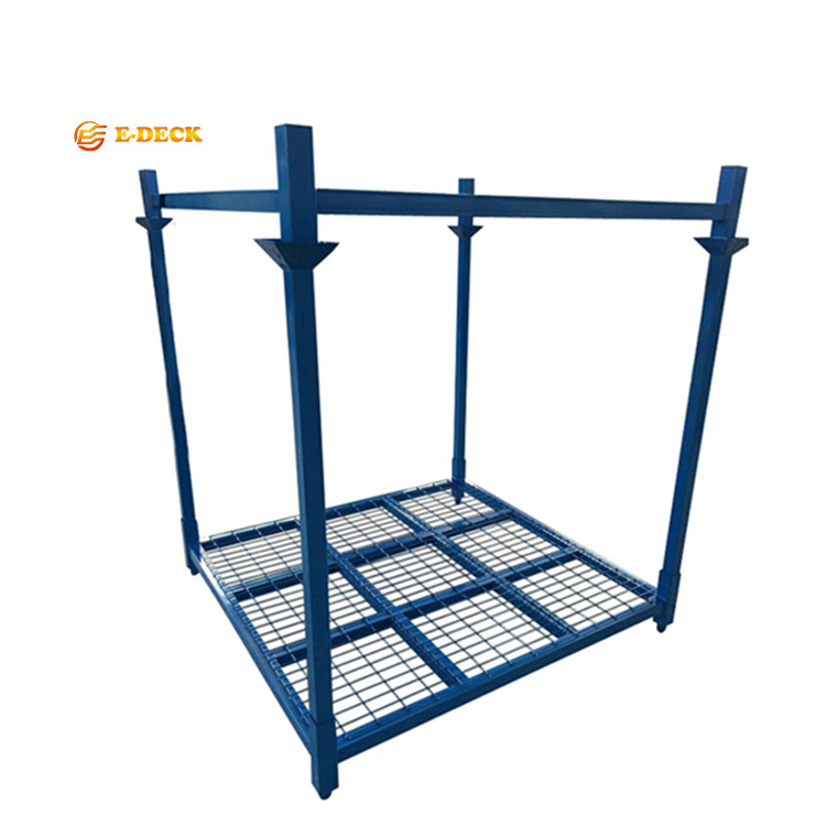 China high quality powder coated steel metal storage tire pallet rack with posts