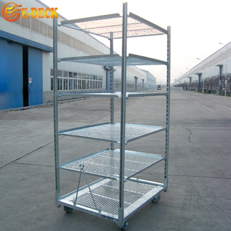 Hot Dip Galvanized Steel Garden Centre Dutch Danish Plant CC Trolley For Sale Flowers