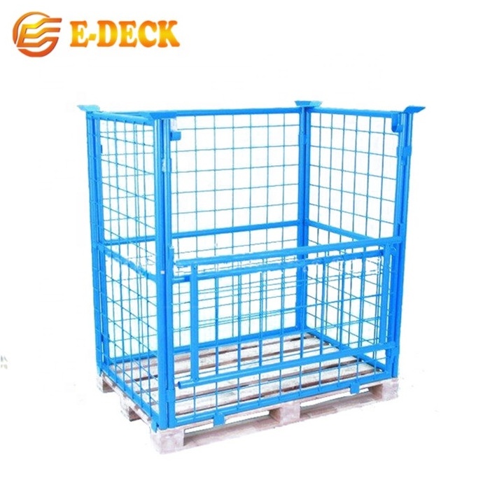 Best-selling Stackable Steel Storage Customized European Galvanized Bottomless Welded Gitterbox Wire Mesh Cage