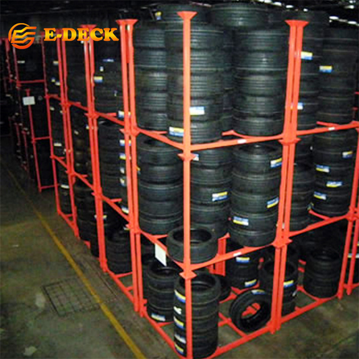 60x60 powder coated hot sale textile storage stacking warehouse pallet rack for tire storage