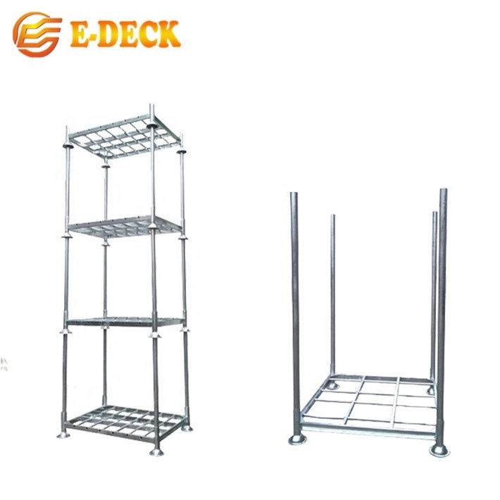 Warehouse metal storage pipe industrial cold room galvanized steel stacking pallet rack