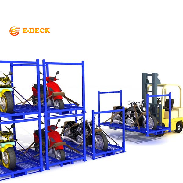 E-deck High Quality Metal Steel Warehouse Storage Vertical Motorcycle Pallet Rack