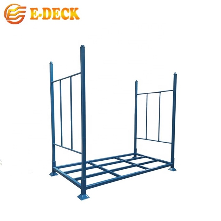 Warehouse Steel Pipe Storage Collapsible Stacking Tire Racking Stillages Truck Tire Transport Rack