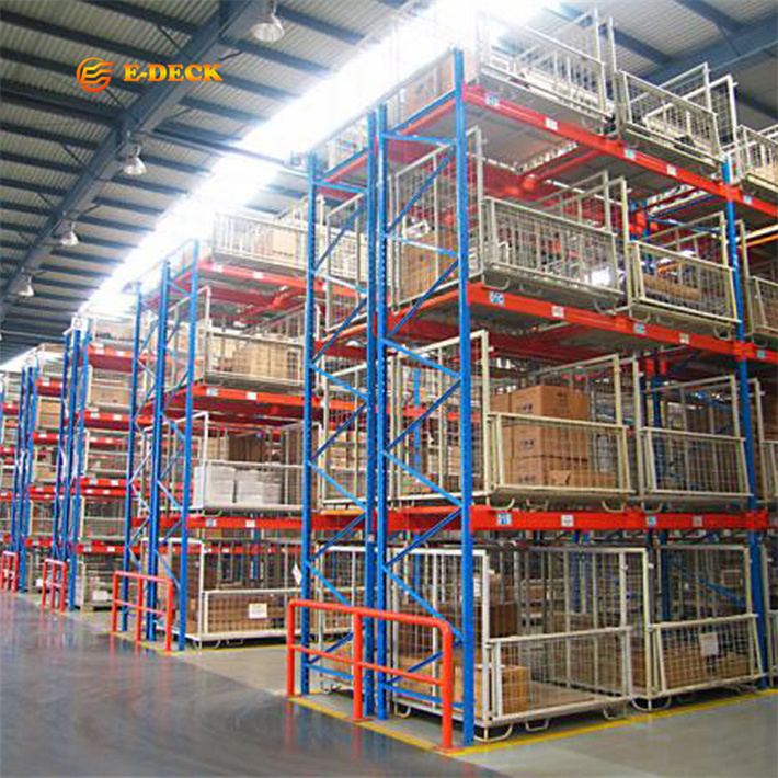 Heavy duty storage portable steel powder coating foldable metal box pallet