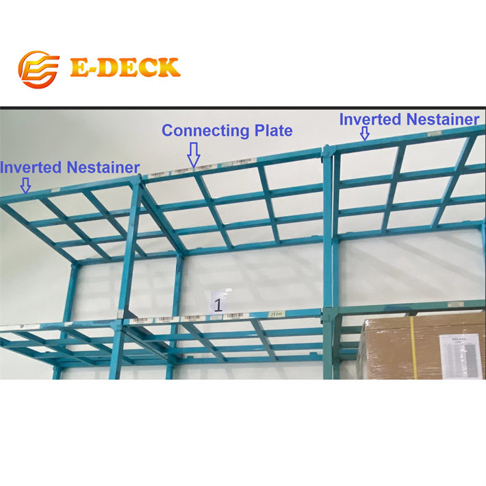 Hot sale stackable warehouse storage stacking logistics removable steel connected pallet