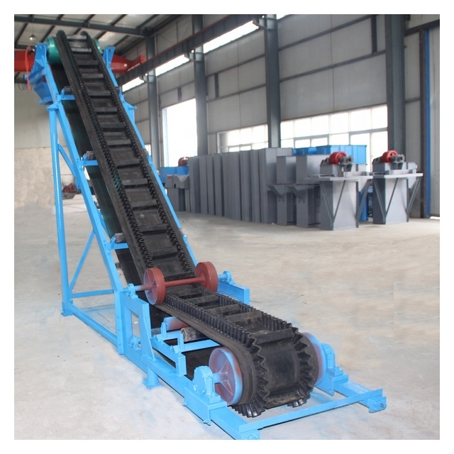 Best price of side wall belt conveyor 40 ft container unloader concrete conveyor belt