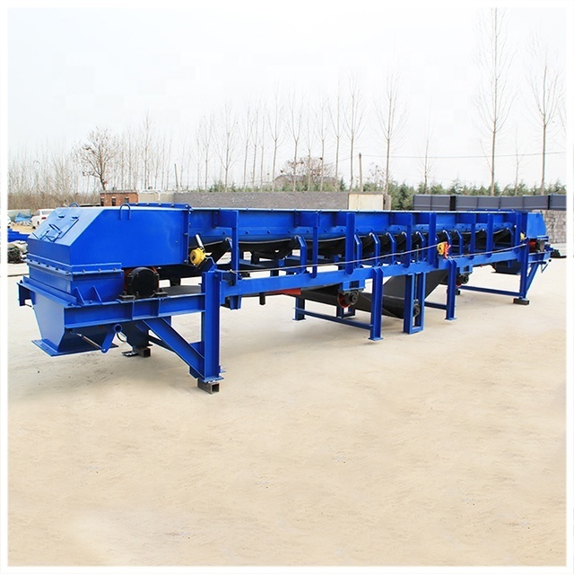 Smooth operation wood chips transport belt conveyor