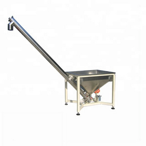 Stainless Steel 304 Powder Inclining Auger Screw Feeder With Vibrating Hopper