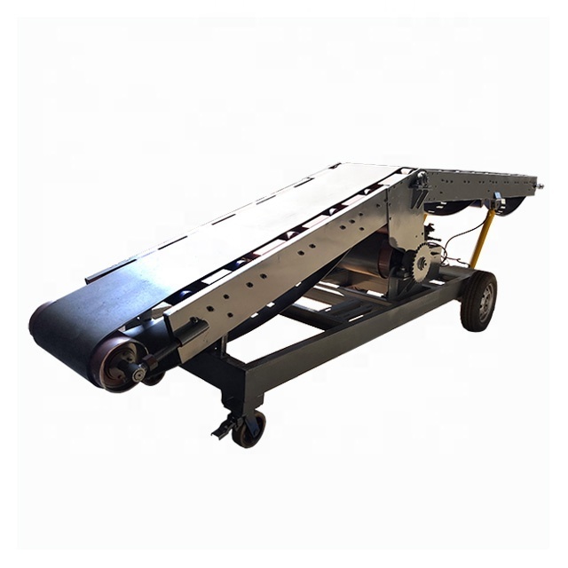 China adjustable height moveable belt conveyor for firewood belt conveyor