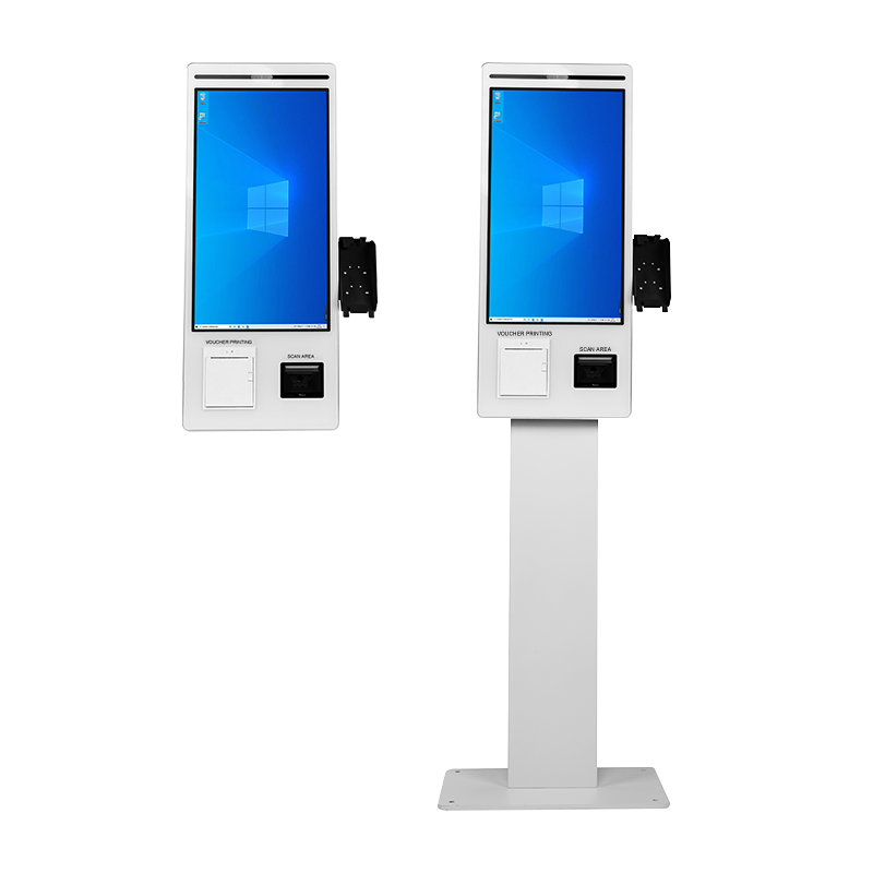 21.5Inch Self Service Ordering Checkout Vending Machine Touch Screen Self Service Payment Kiosk With QR Code Scanner