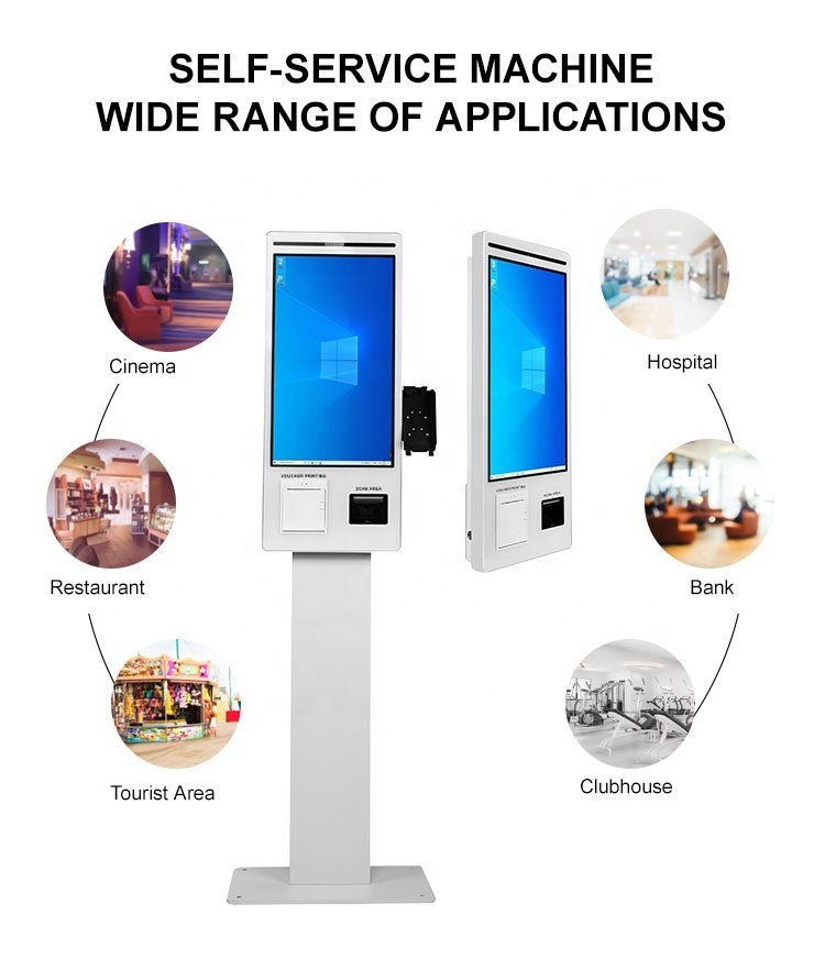 All in one pc touch screen for payment kiosk totem self totem self-severice payment kiosk