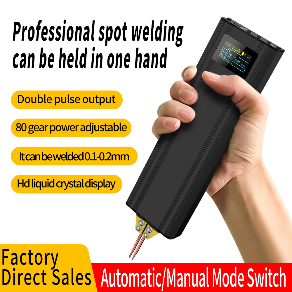 DIY Mini Spot Welder Adjustable Portable Handheld Spot Welding Machine LCD Screen Display for 18650 Lithium Battery Spot Welder