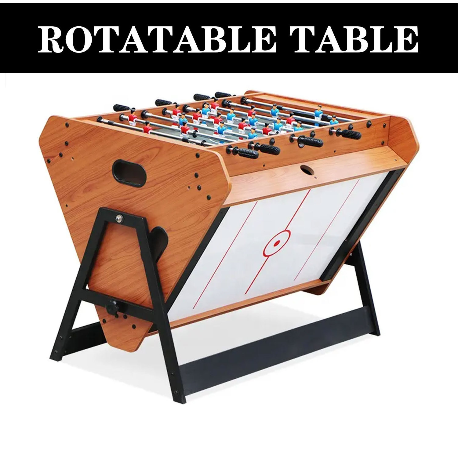 4FT 3 in 1 Game Table Billiard Hockey with Foosball Table